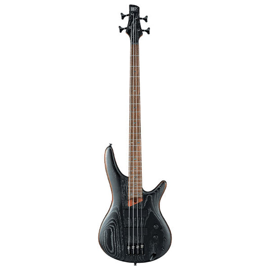 Ibanez SR670-SKF Standard Mahogany body with Ash Top 4 String Electric Bass Guitar Silver Wave Black Flat (SR670 SKF)