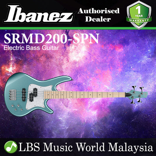 Ibanez SRMD200-SPN Standard Poplar Body 4 String Electric Bass Guitar Sea Foam Pearl Green (SRMD200 SPN)
