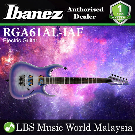 [Discontinued] Ibanez RGA61AL Axion Label Mahogany Body Standard Electric Guitar Indigo Aurora Burst Flat (RGA61AL IAF)