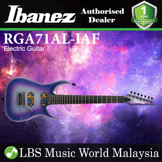 [Discontinued] Ibanez RGA71AL-IAF Axion Label Nyatoh Body 7 string Electric Guitar Indigo Aurora Burst Flat ( RGA71AL IAF)