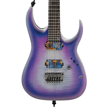 [Discontinued] Ibanez RGA61AL Axion Label Mahogany Body Standard Electric Guitar Indigo Aurora Burst Flat (RGA61AL IAF)