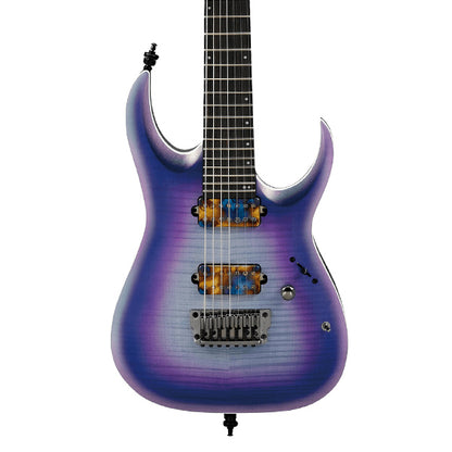 [Discontinued] Ibanez RGA71AL-IAF Axion Label Nyatoh Body 7 string Electric Guitar Indigo Aurora Burst Flat ( RGA71AL IAF)