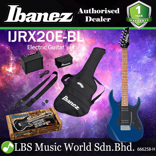 Ibanez IJRX20E Poplar Body Jumpstart Pack Electric Guitar Package - Blue (IJRX20 IJRX20E)