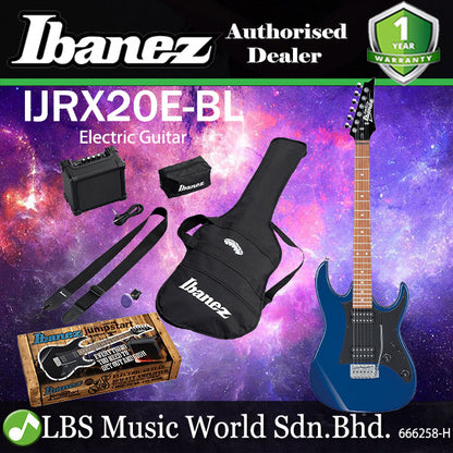 Ibanez IJRX20E Poplar Body Jumpstart Pack Electric Guitar Package - Blue (IJRX20 IJRX20E)