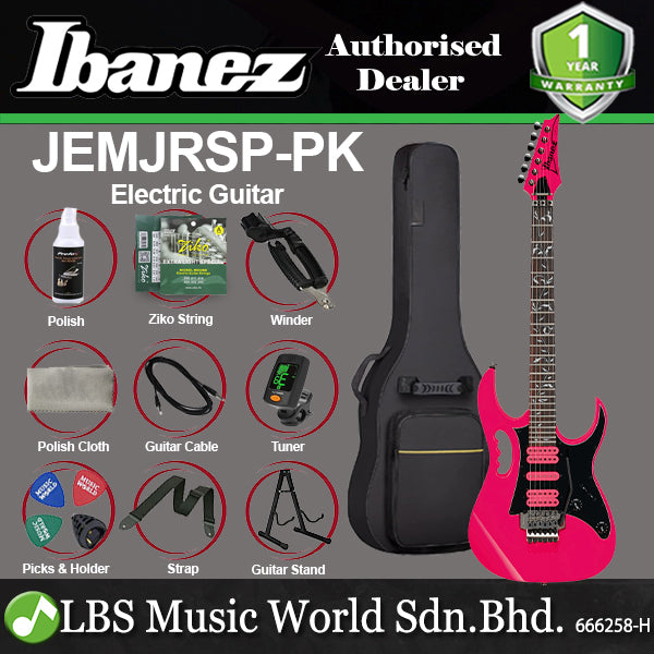 Ibanez JEMJRSP Steve Vai Solid Mahogany Body Meranti Electric Guitar - Pink (JEMJR SP)