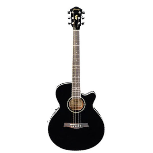 Ibanez AEG8E-BK AEG Body Acoustic Electric Guitar Black High Gloss With Pickup (AEG8E)