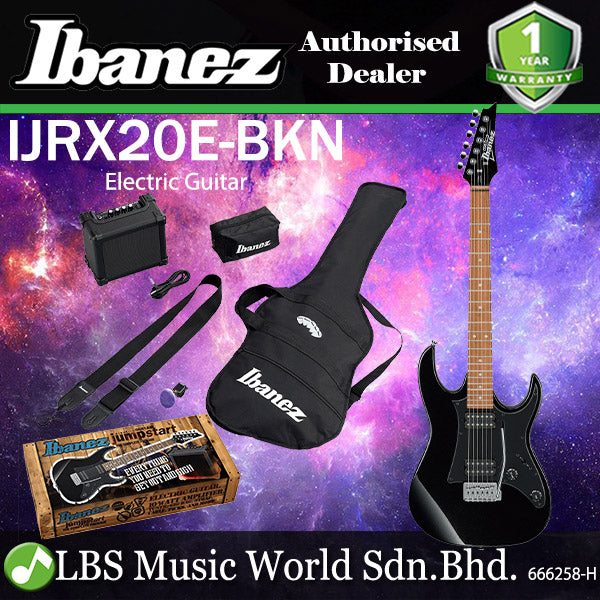 Ibanez IJRX20E Poplar Body Jumpstart Pack Electric Guitar Package - Black (IJRX20 IJRX20E)