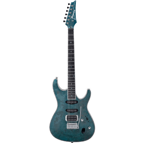 [Discontinued] Ibanez SA560MB-ABT Mahogany Body Maple Top Electric Guitar Aqua Blue Flat (SA560MB)