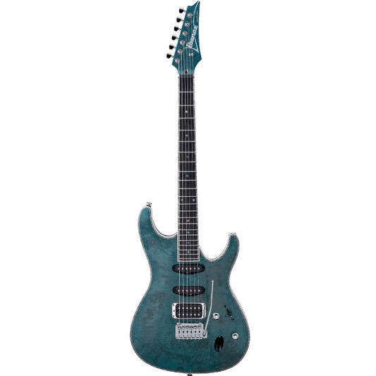[Discontinued] Ibanez SA560MB-ABT Mahogany Body Maple Top Electric Guitar Aqua Blue Flat (SA560MB)