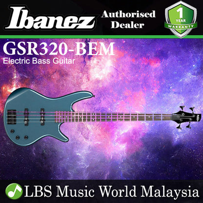 Ibanez Gio GSR320-BEM 4 String Poplar Body Electric Guitar Bass Baltic Blue Metallic (GSR320)