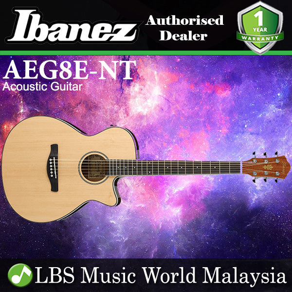 Ibanez AEG8E-NT AEG Body Acoustic Electric Guitar With Pickup Natural High Gloss (AEG8E)