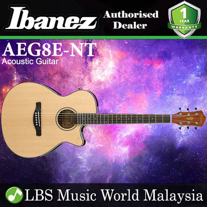 Ibanez AEG8E-NT AEG Body Acoustic Electric Guitar With Pickup Natural High Gloss (AEG8E)