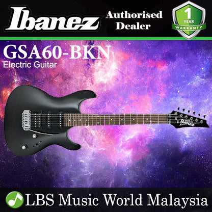 Ibanez GIO GSA60-BKN Solid Mahogany Body GSA Maple Electric Guitar Black Night (GSA60)