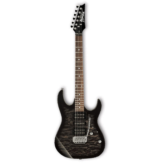 Ibanez Gio GRX70QA-TKS Solid Body Basswood Electric Guitar Transparent Black Sunburst (GRX70QA)
