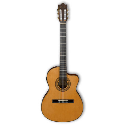 Ibanez GA5TCE-AM Concert Spruce Top Classical Guitar Amber High Gloss Thinline (GA5TCE)