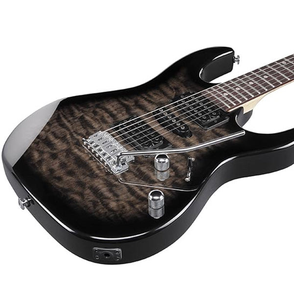 Ibanez Gio GRX70QA-TKS Solid Body Basswood Electric Guitar Transparent Black Sunburst (GRX70QA)