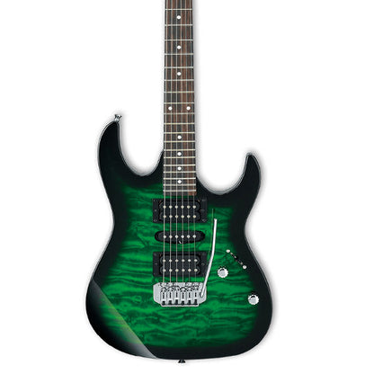 Ibanez Gio GRX70QA-TEB Solid Poplar Body Electric Guitar Transparent Emerald Burst (GRX70QA)