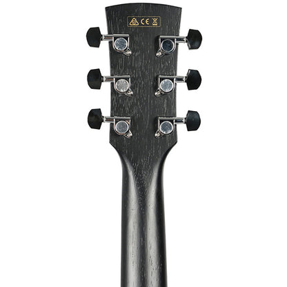 Ibanez AW84CE-WK Artwood Cutaway Dreadnought Acoustic Electric Guitar Weathered Black Open Pore  (AW84CE)