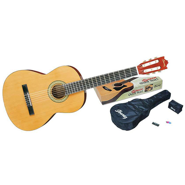 [Not Available] Ibanez GA3NJP-AM Spruce Body Guitar Classical Jam Pack Beginner Bundle Amber Natural (GA3NJP)