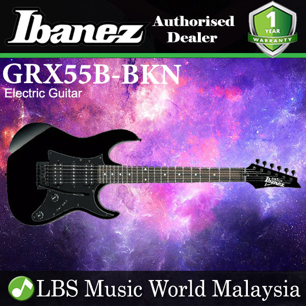 Ibanez GRX55B-BKN Solid Poplar Body GRX Maple Electric Guitar Black Night (GRX55B)