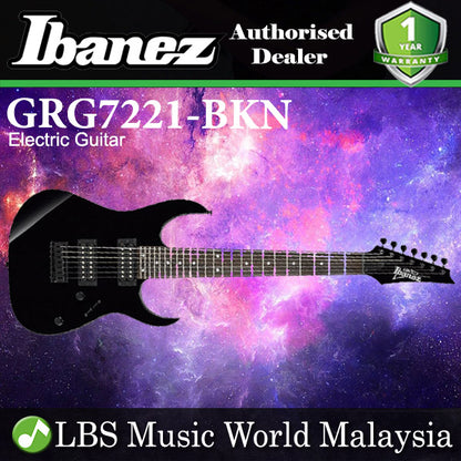 Ibanez GRG7221-BKN Double Cutaway Poplar Solid Body Electric Guitar Black Night (GRG7221)
