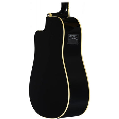 Ibanez PF15ECE-BK Cutaway Dreadnought Spruce Top Acoustic Electric Guitar Black (PF15ECE)
