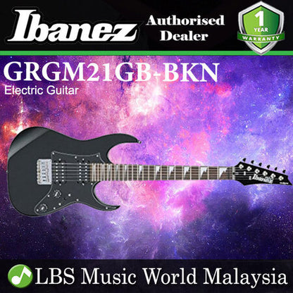 [Discontinued] Ibanez GRGM21GB-BKN miKro RG Poplar Solid Body Electric Guitar Black Night (GRGM21GB)