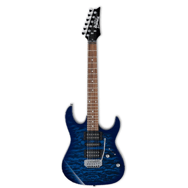 Ibanez Gio GRX70QA-TBB Solid Poplar Body Electric Guitar Transparent Blue Burst (GRX70QA)