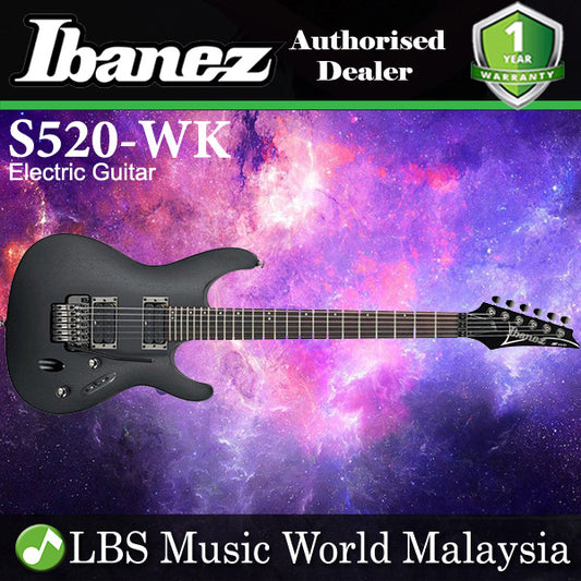 Ibanez S520 Solid Meranti Body Maple Neck Electric Guitar - Weathered Black (S 520)