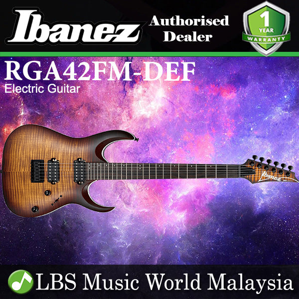 Ibanez RGA42FM Solid Body Maple Top Electric Guitar - Dragon Eye Burst Flat (RGA42 FM)