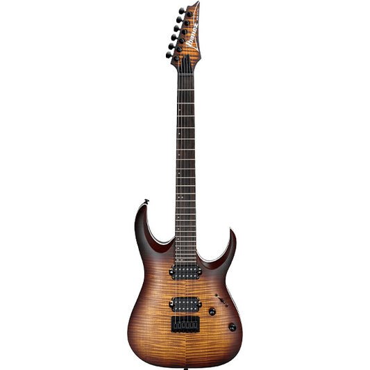 Ibanez RGA42FM Solid Body Maple Top Electric Guitar - Dragon Eye Burst Flat (RGA42 FM)