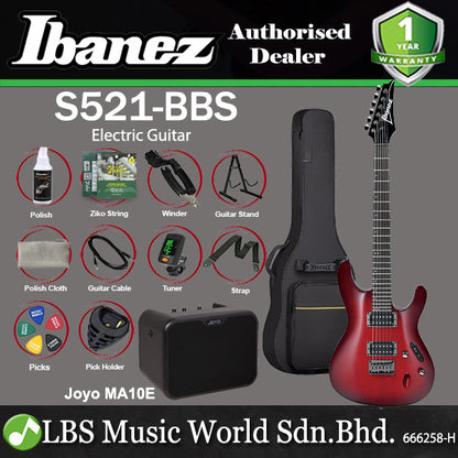 Ibanez S521 Standard Solid Mahogany Body Electric Guitar - Blackberry Sunburst Finish (S 521)