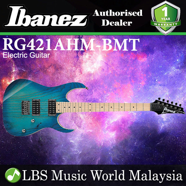 Ibanez RG421AHM Solid Body RG Ash Electric Guitar with HH Pickups and Tremolo - Blue Moon Burst