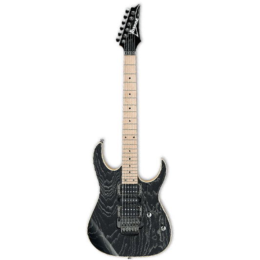 Ibanez RG370AHMZ Standard Solid Ash Body Electric Guitar - Silver Wave Black (RG370 AHMZ)