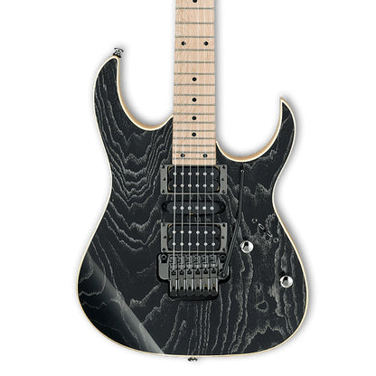 Ibanez RG370AHMZ Standard Solid Ash Body Electric Guitar - Silver Wave Black (RG370 AHMZ)
