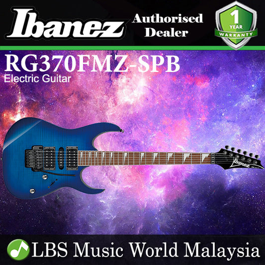 Ibanez RG370FMZ-SPB Standard Solid Body Maple Top Electric Guitar Sapphire Blue (RG370FMZ)