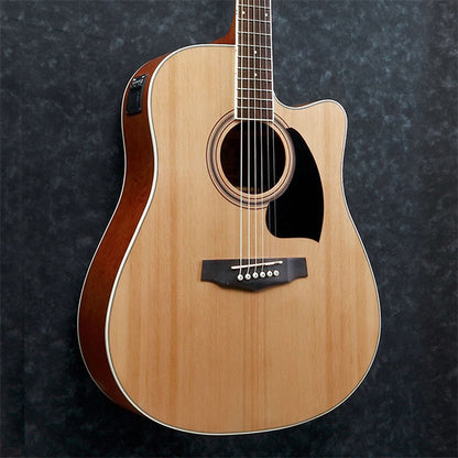 Ibanez PF17ECE-LG Cutaway Dreadnought Acoustic Electric Guitar Natural Low Gloss (PF17ECE)