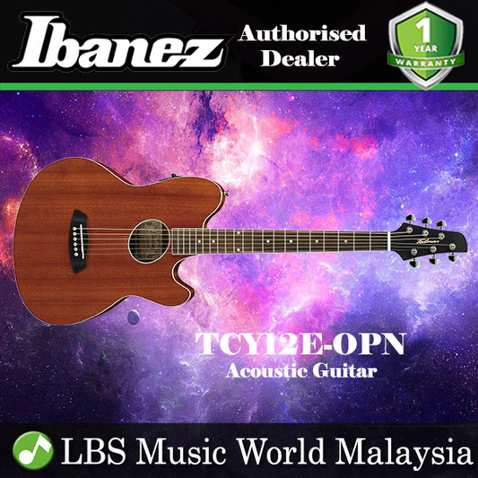 Ibanez TCY12E-OPN Open Pore Natural Acoustic-Electric Guitar (TCY12E)