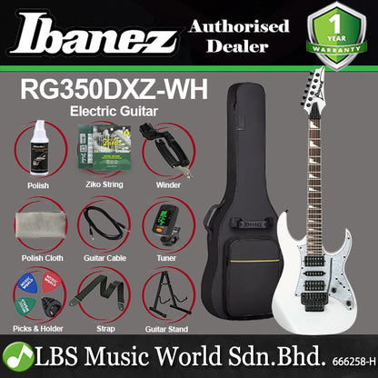 Ibanez RG350DXZ Mahogany Body Standard Electric Guitar HSH Pickups and Tremolo - White