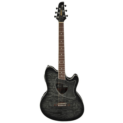 Ibanez TCM50-TKS Talman Double Cutaway Acoustic Electric Guitar Transparent Black Sunburst (TCM50)