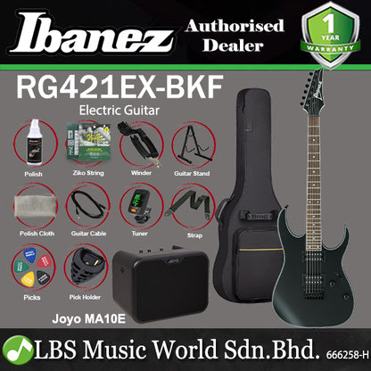 Ibanez RG421EX Standard Solid Meranti Body RG Series Electric Guitar - Black Flat (RG421 EX)
