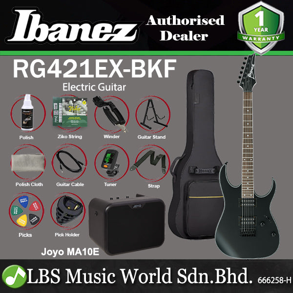 Ibanez RG421EX Standard Solid Meranti Body RG Series Electric Guitar - Black Flat (RG421 EX)