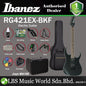 Ibanez RG421EX Standard Solid Meranti Body RG Series Electric Guitar - Black Flat (RG421 EX)