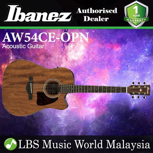 Ibanez AW54CE-OPN Cutaway Solid Top Open Pore Acoustic Guitar Natural (AW54CE)