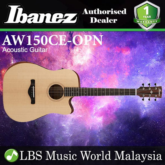 [Discontinued] Ibanez AW150CE-OPN Cutaway Solid Top Open Pore Acoustic Guitar Natural (AW150CE)