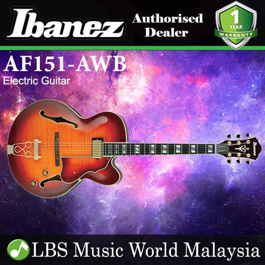 Ibanez AF151-AWB Artstar AF Hollow Body Aged Whiskey Burst Electric Guitar (AF151)