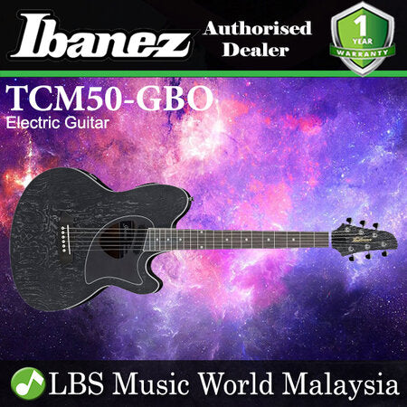 [Display Unit] Ibanez TCM50-GBO Double Cutaway Ash Top Talman Acoustic Guitar Galaxy Black Open Pore (TCM50)
