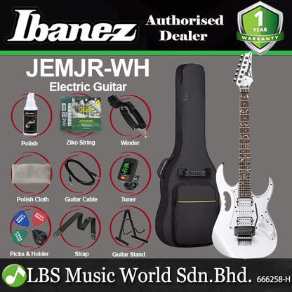 Ibanez JEMJR Steve Vai Solid Mahogany Body Meranti Electric Guitar - White