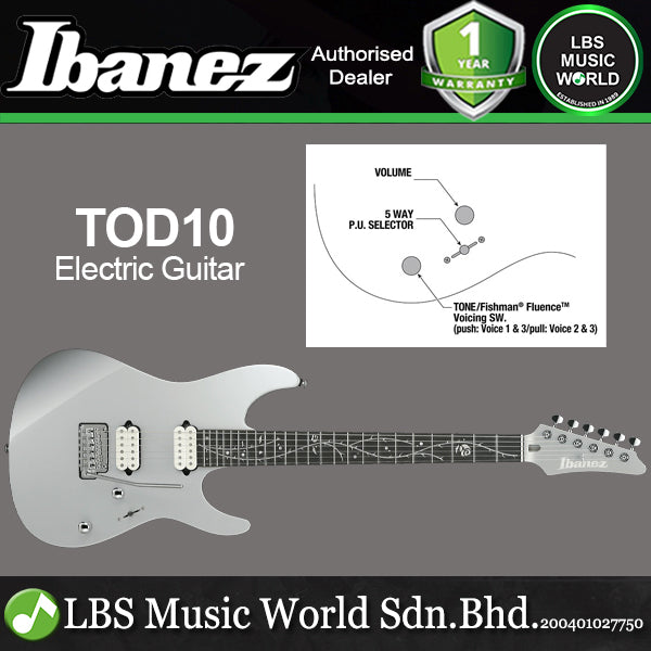 Ibanez TOD10 Tim Henson Signature Electric Guitar - Classic Silver