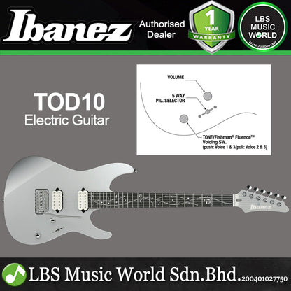 Ibanez TOD10 Tim Henson Signature Electric Guitar - Classic Silver